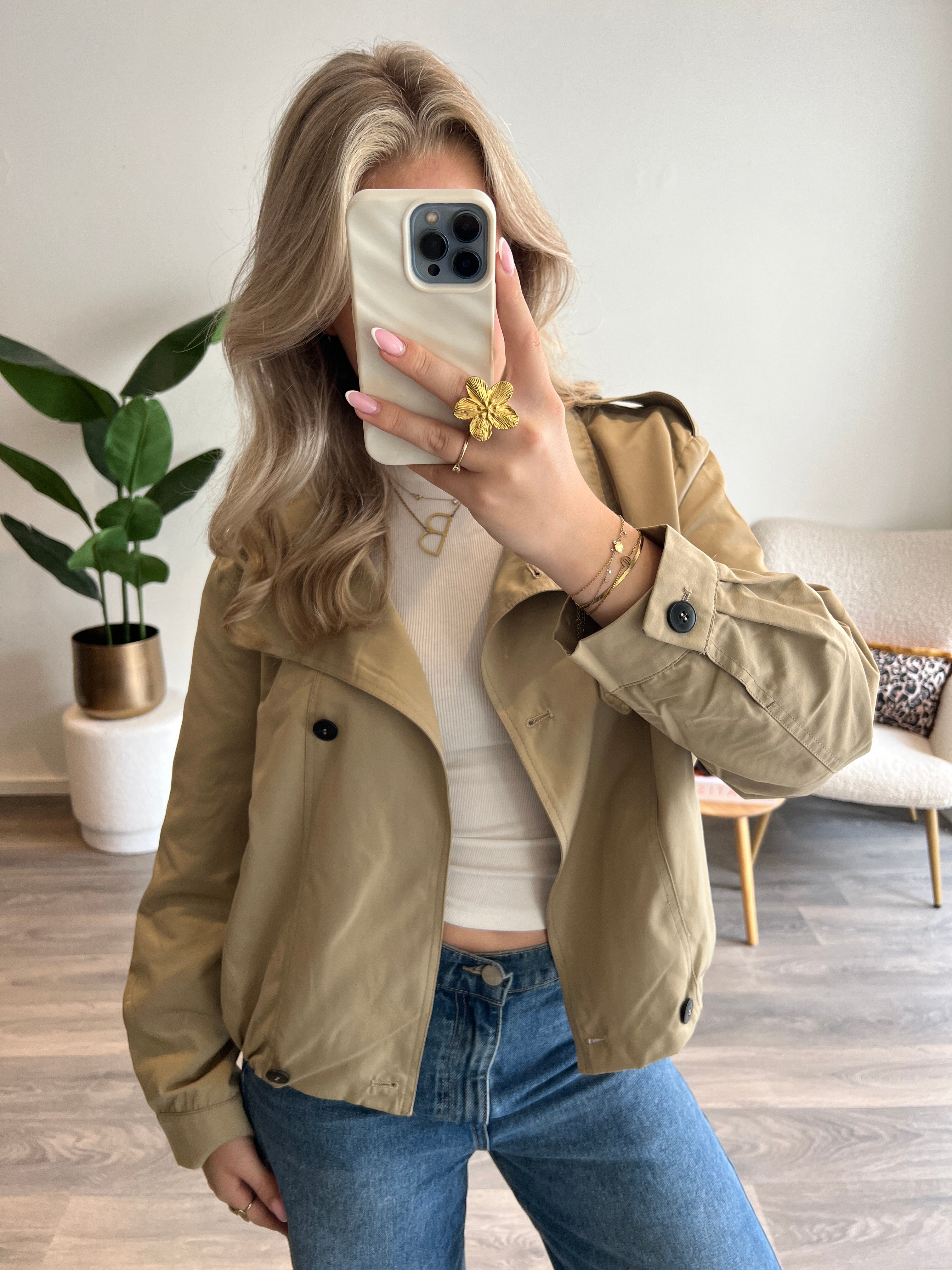 Bomber Trenchcoat Zoë | Beige
