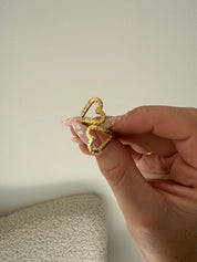 Double Heart Ring | Goud