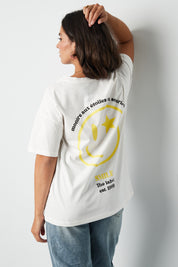 T-Shirt Smiley | Geel