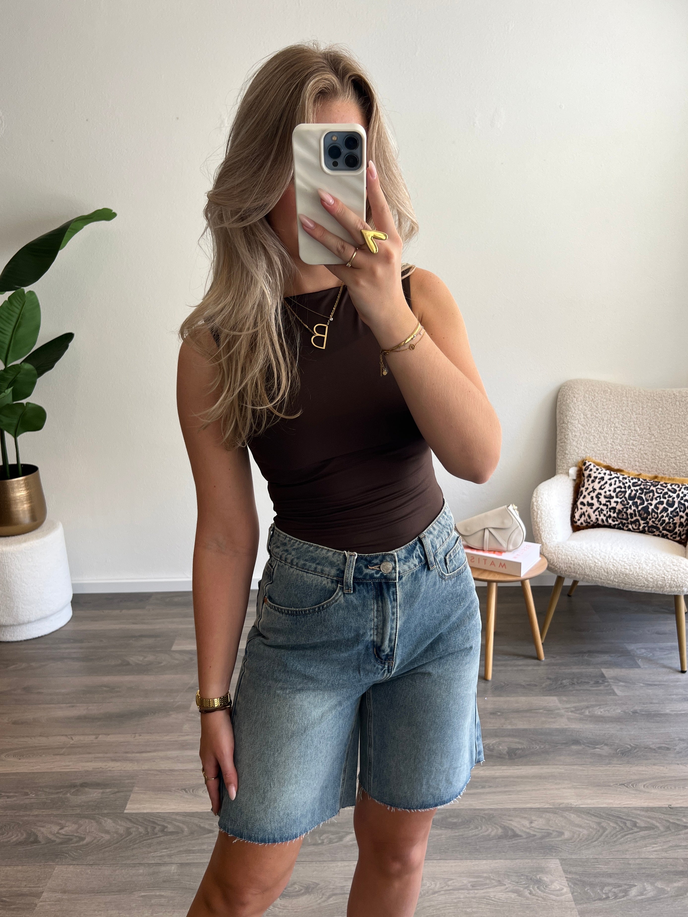 Denim Bermuda Short | Blauw