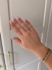 Wave Strass Ring