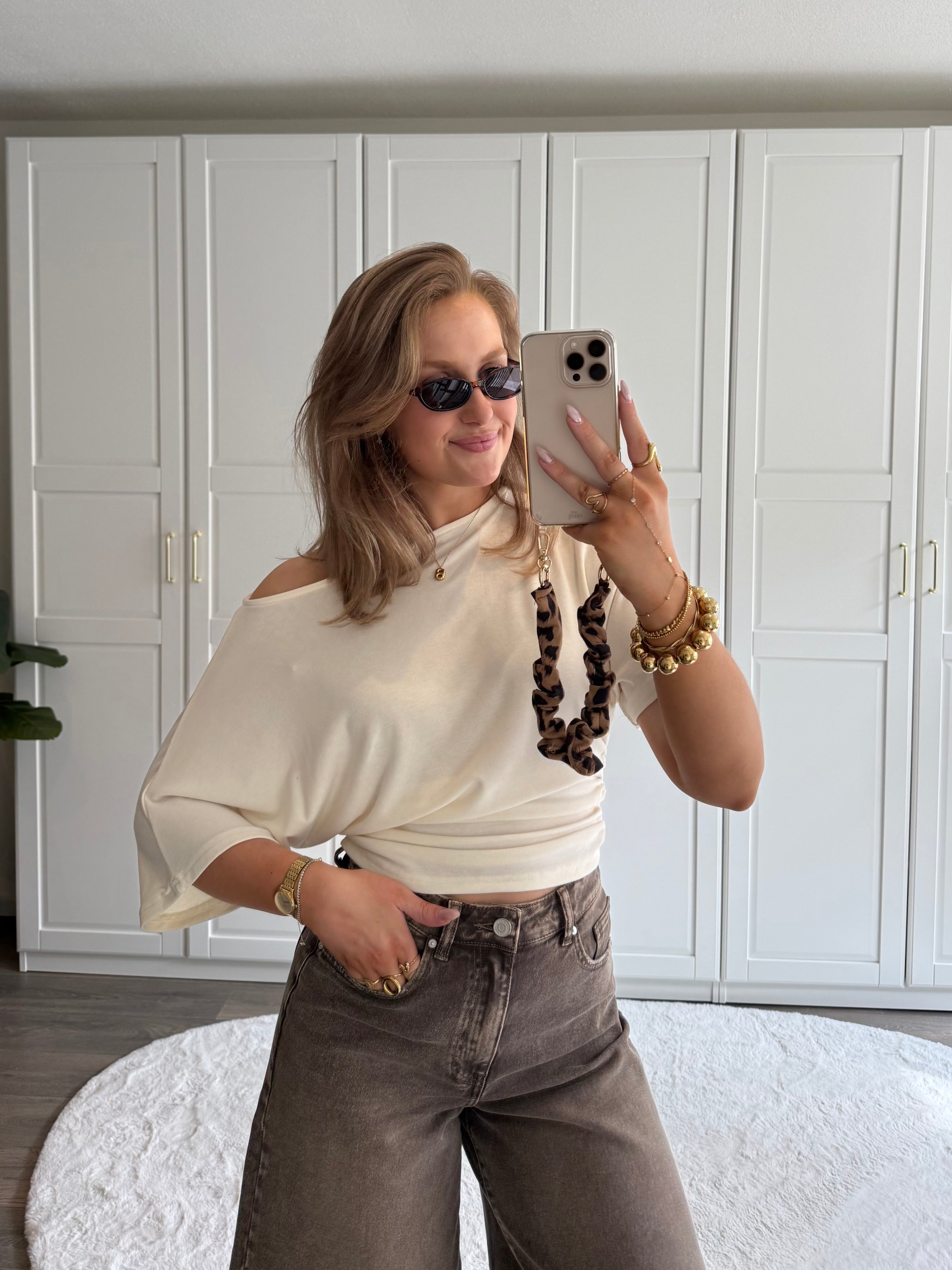 One Shoulder Top | Creme