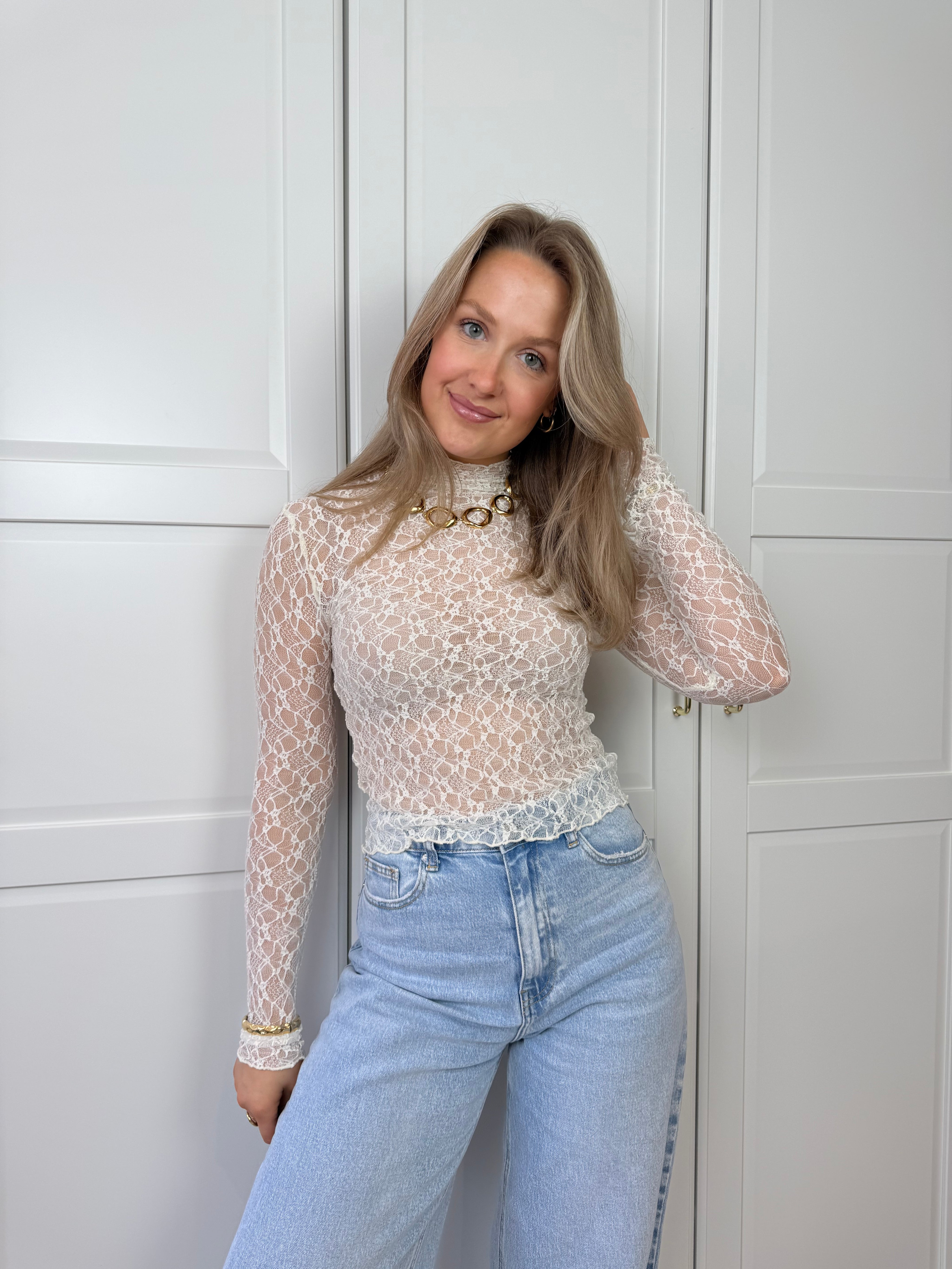 Lace Top June | Creme