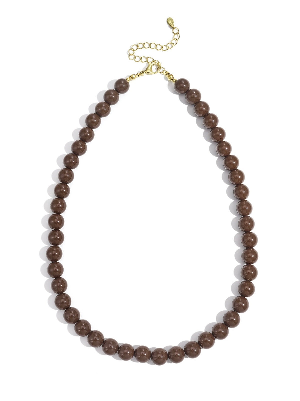 Bubble Beads Ketting | Bruin