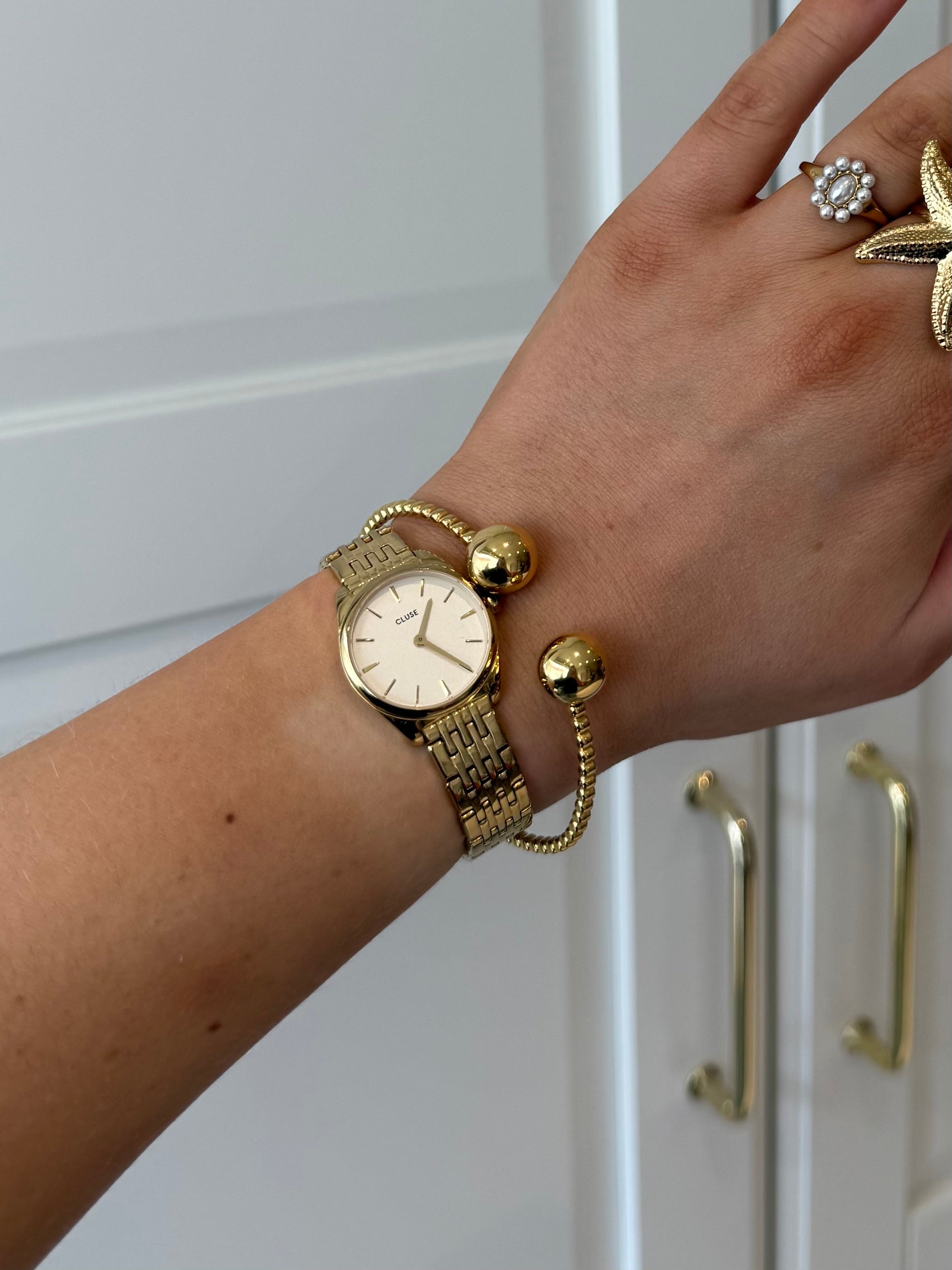 Bubbel Bangle Armband | Goud