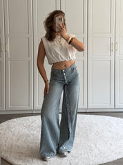Button Jeans | Blauw
