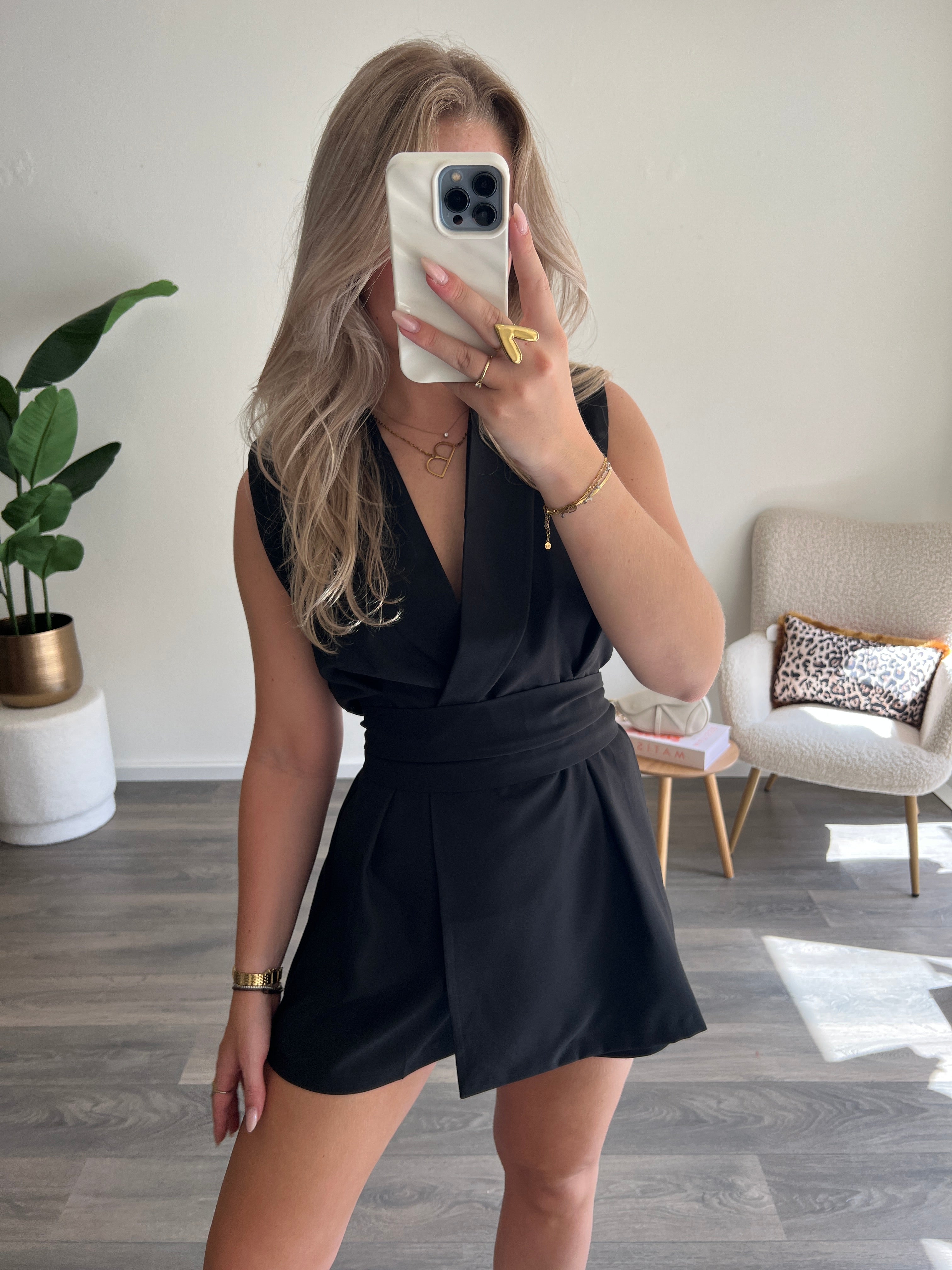 Playsuit Isa | Zwart
