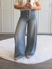 Wide Leg Jeans 13387 | Blauw