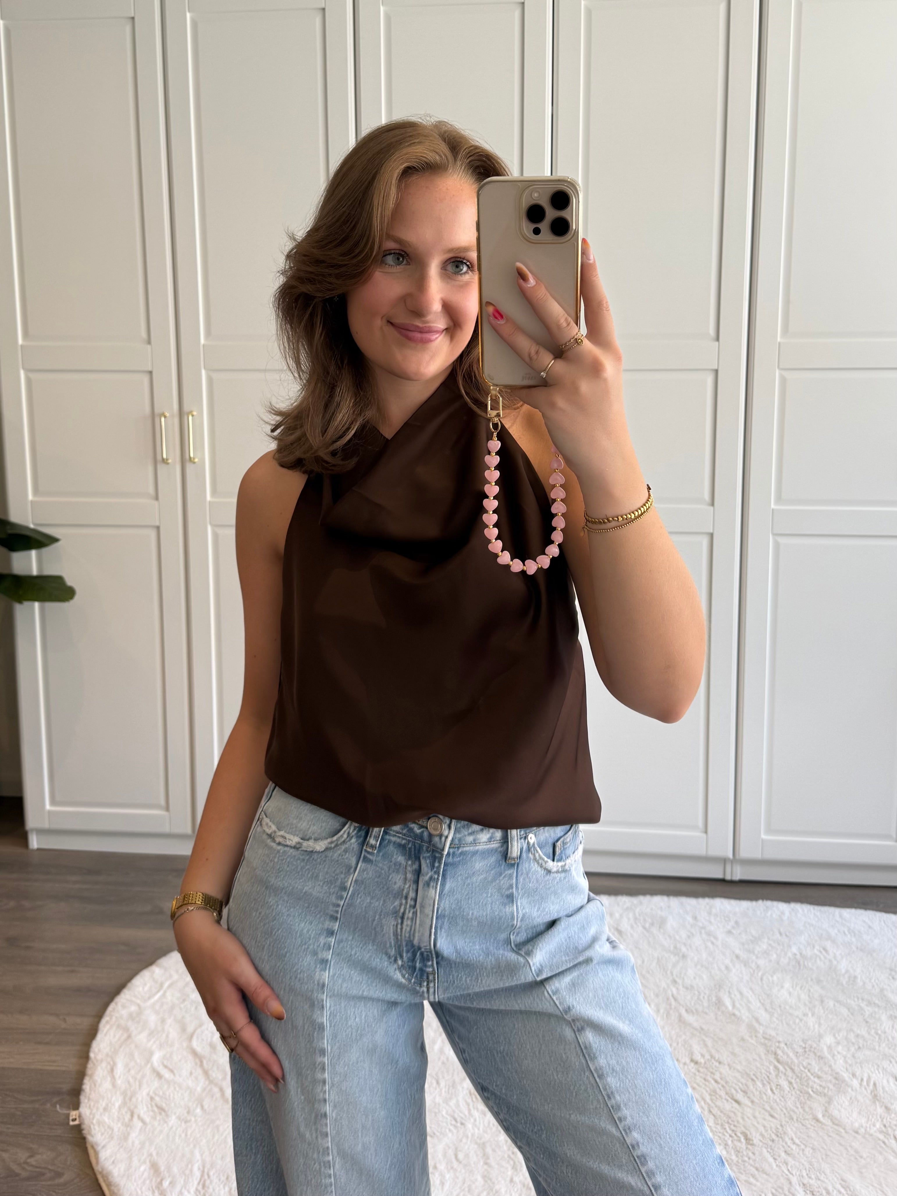 Halter Top Rosa | Bruin