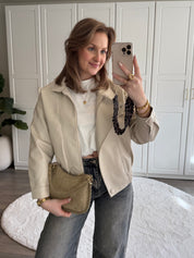 Leather Look Jas Esmee | Ecru