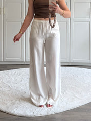 Linnen Pants Isa Regular | Wit