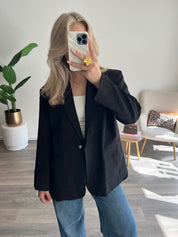 Strass Blazer Amy | Zwart