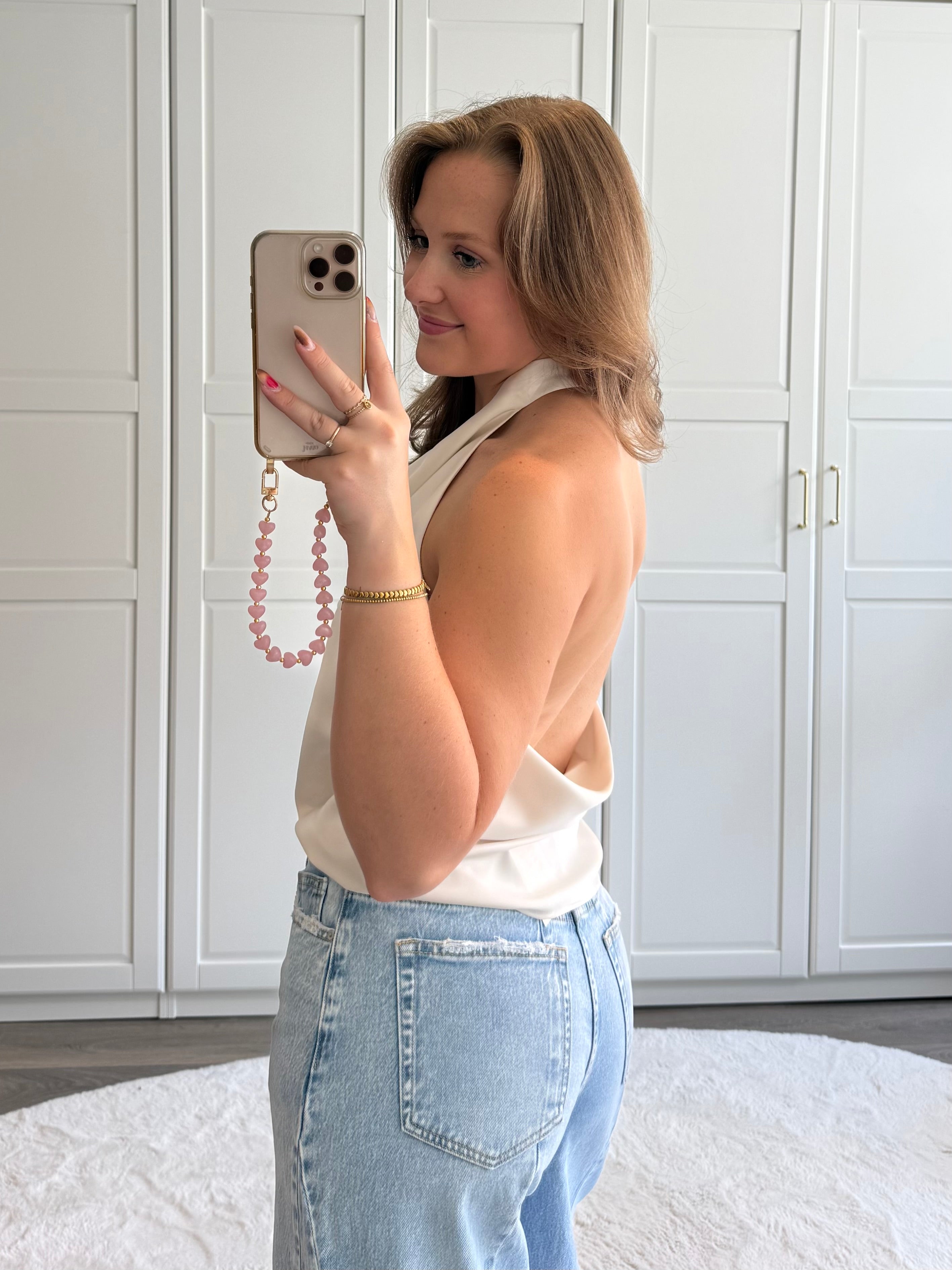 Halter Top Rosa | Creme
