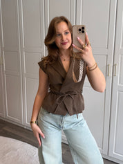 Gilet Elodie | Bruin