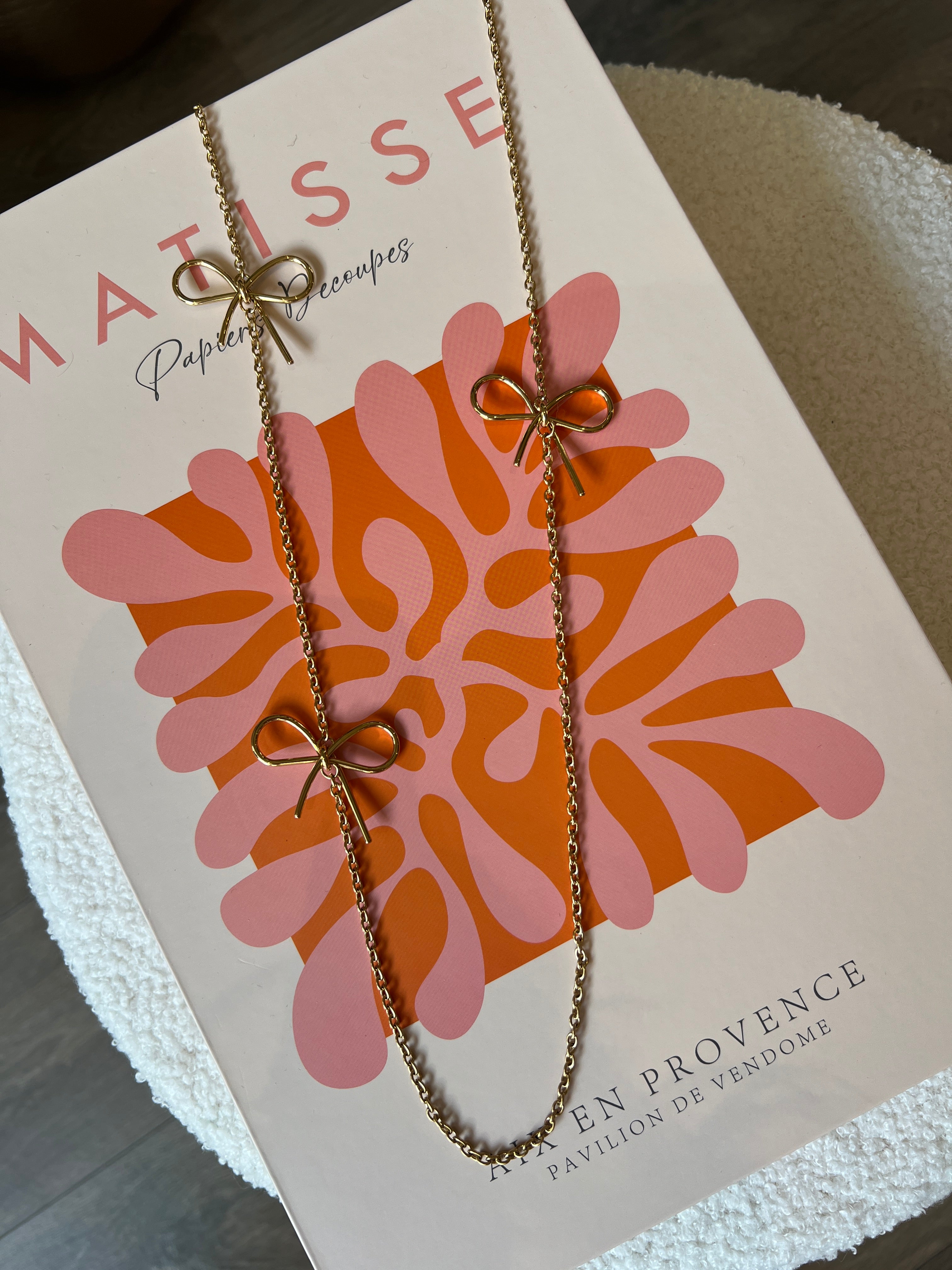 Bow Ketting Lang | Goud