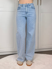 Wide Leg Jeans Studs 3368 | Blauw