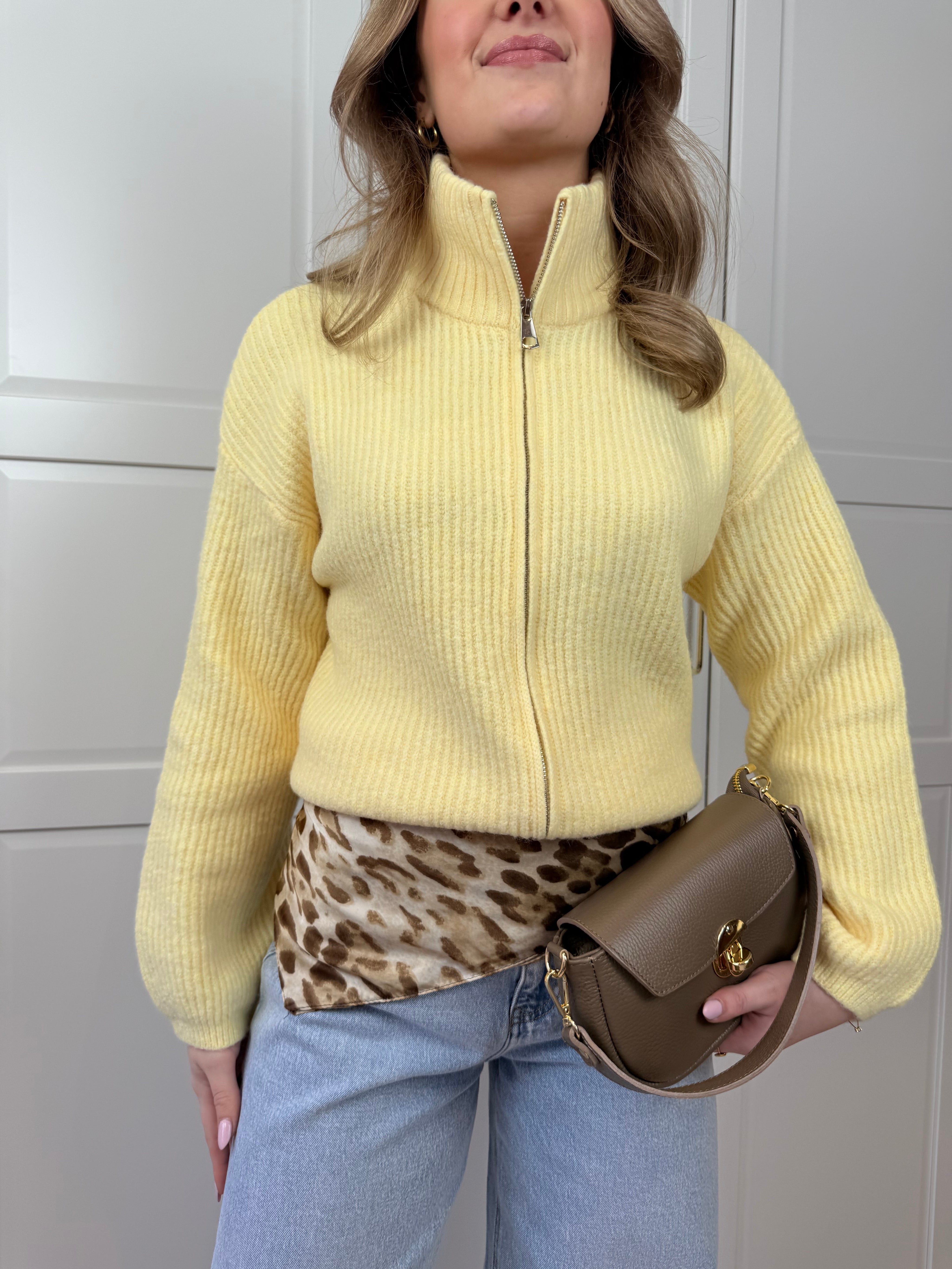 Zip Vest Moon | Geel