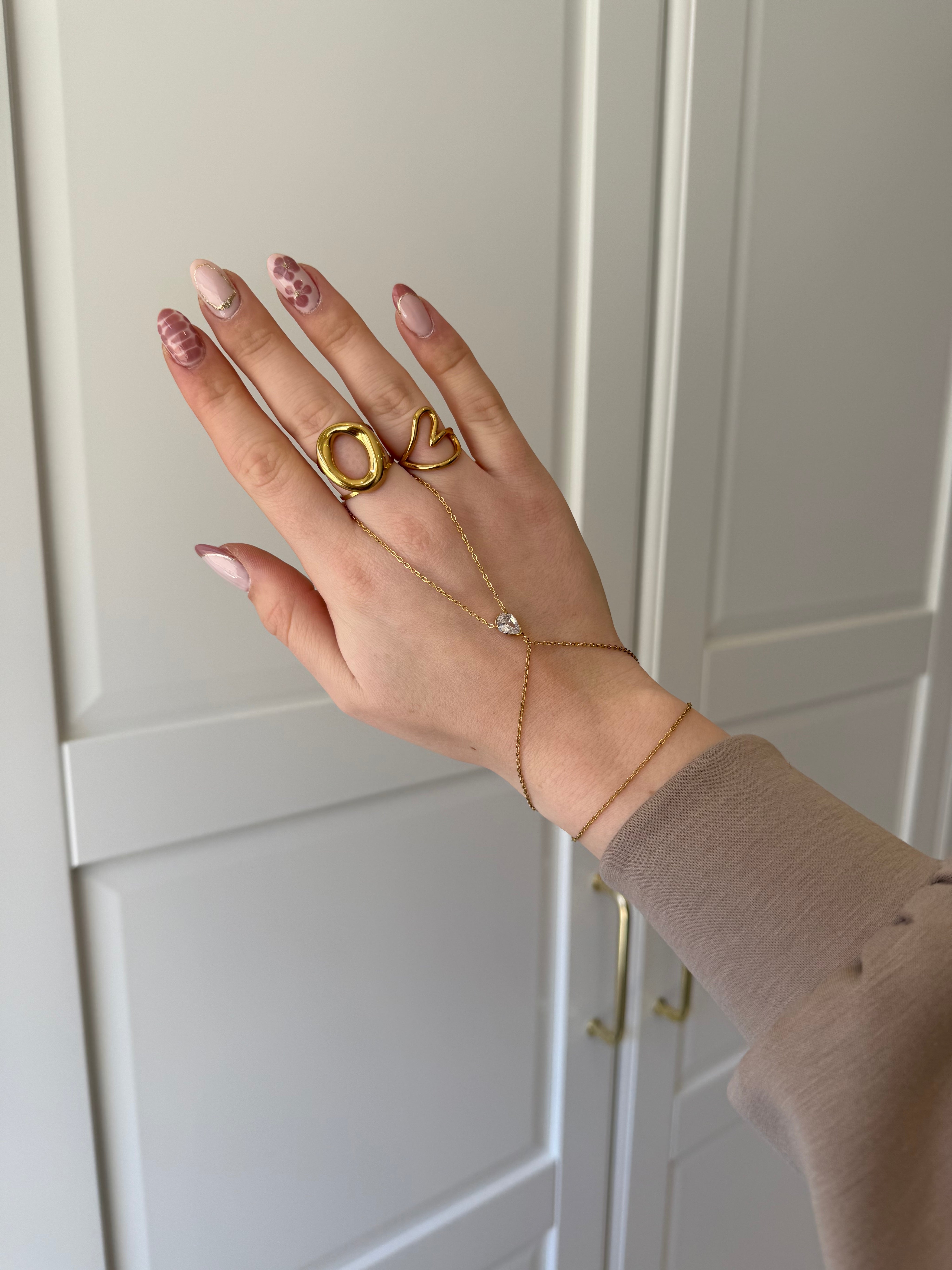 Handchain Diamond | Goud