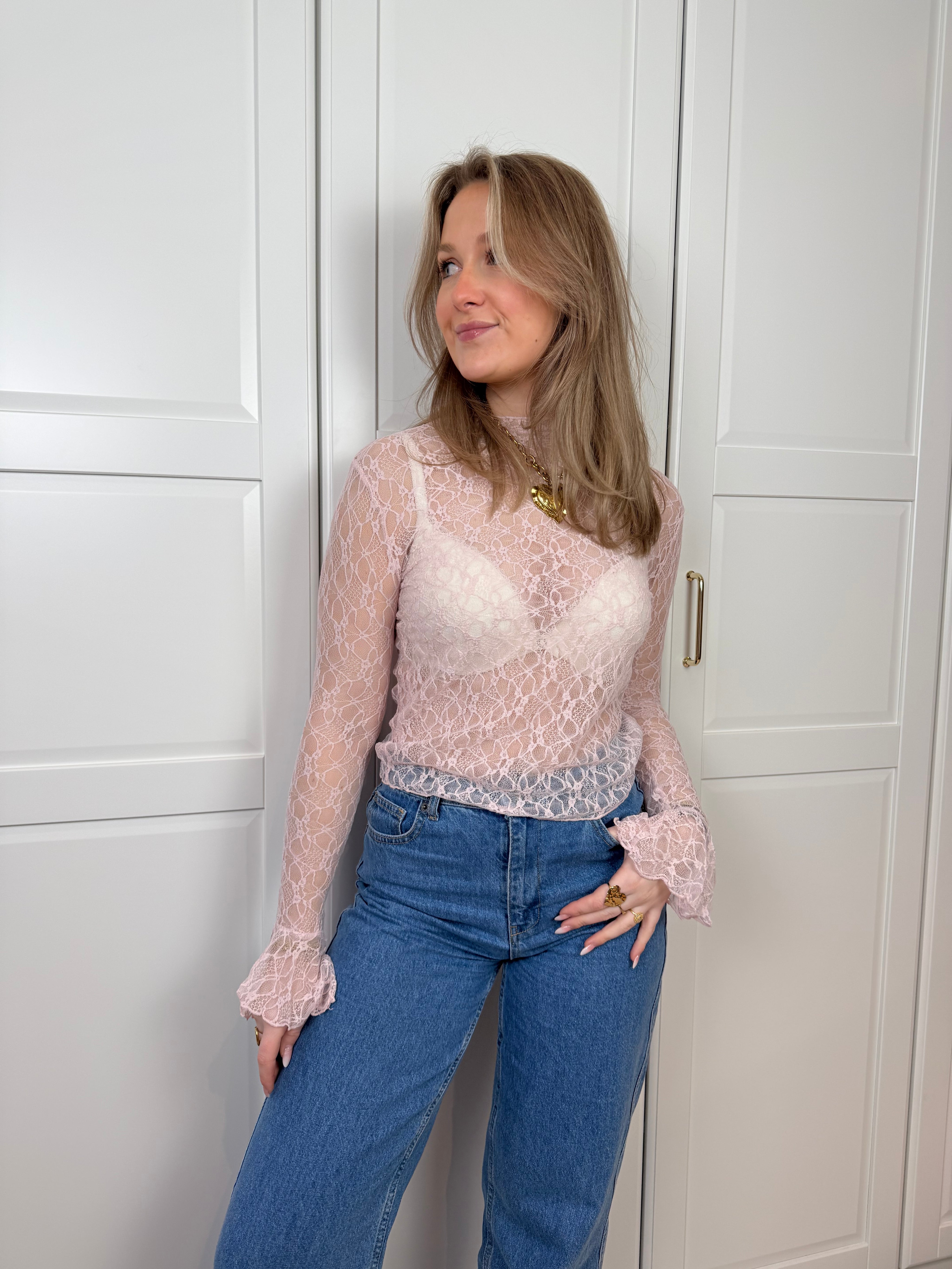 Lace Top Nura | Roze