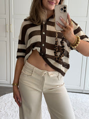 Knitted Blouse Pauline | Bruin