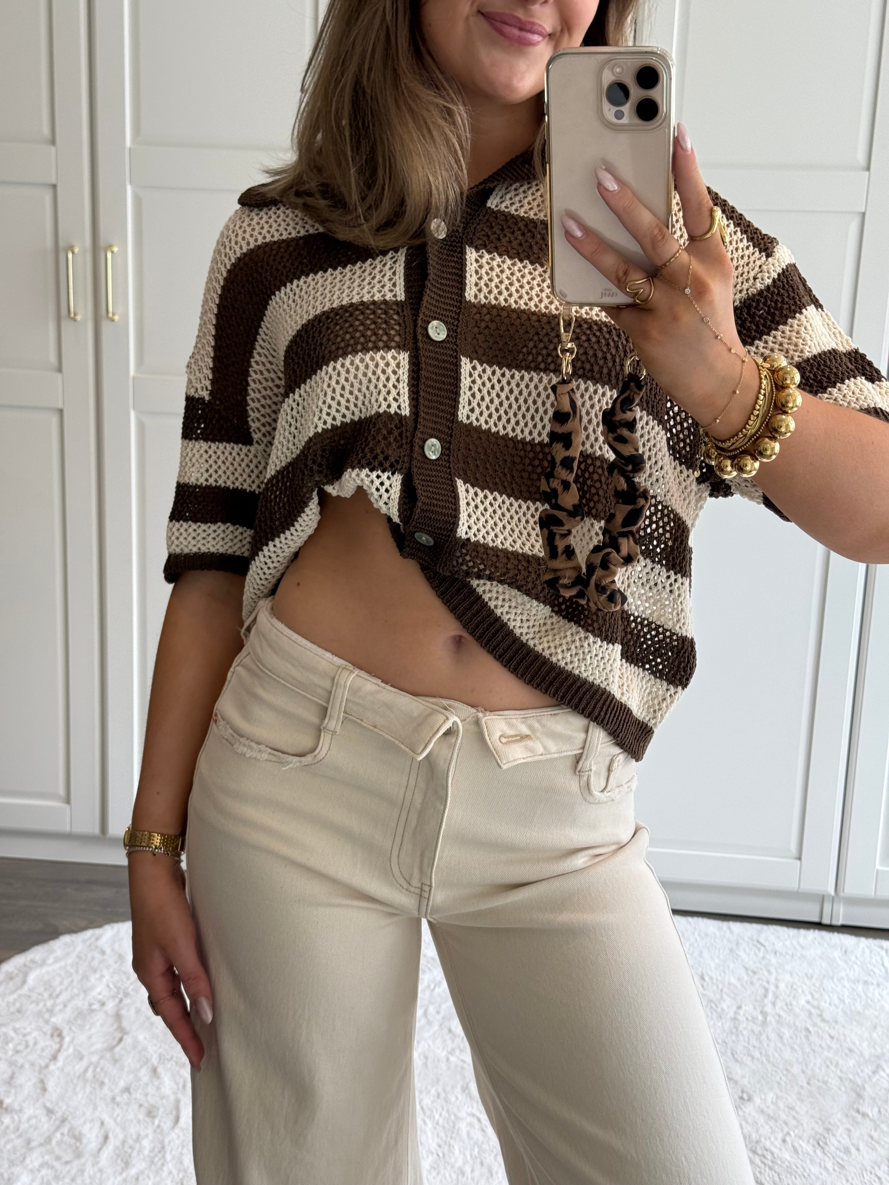 Knitted Blouse Pauline | Bruin