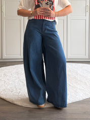 Wide Leg Jeans Kae | Blauw