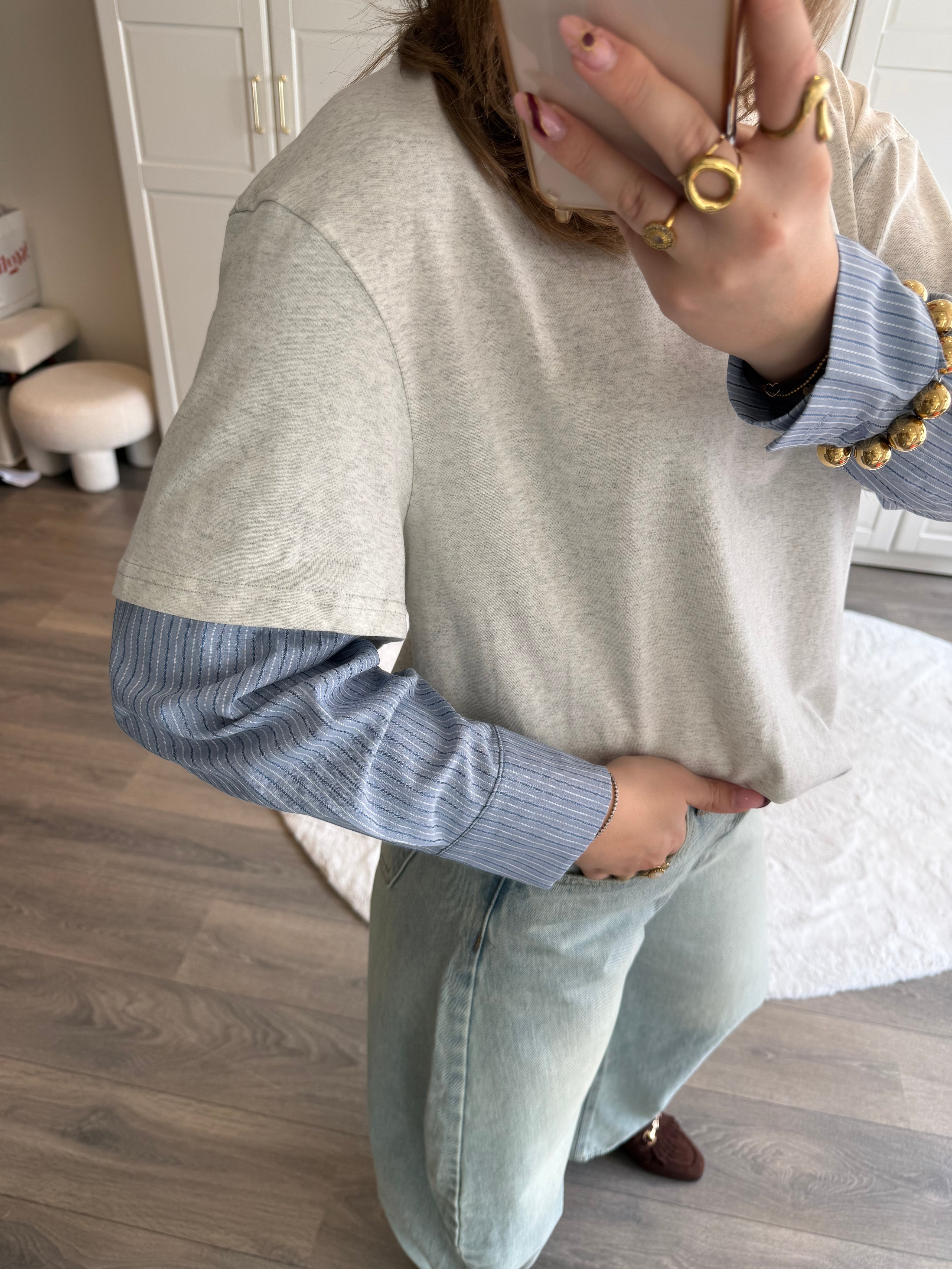 Longsleeve Top Alaya | Grijs