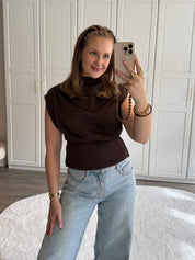 Satin Top Lola | Bruin