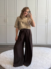 Denim Top Lisa | Leopard