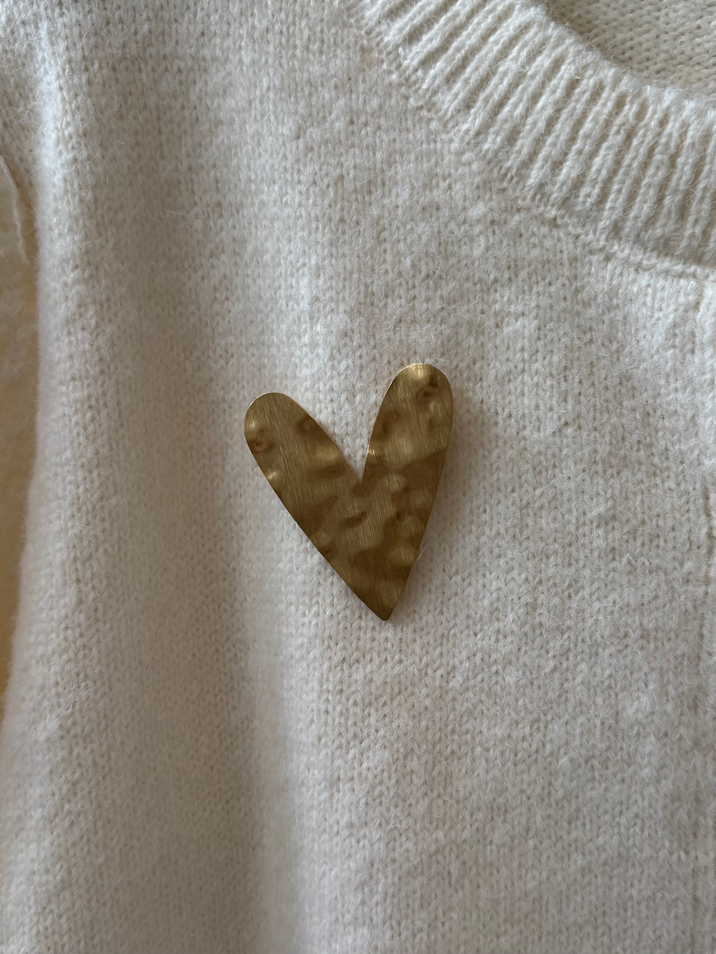 Broche Big Heart | Goud
