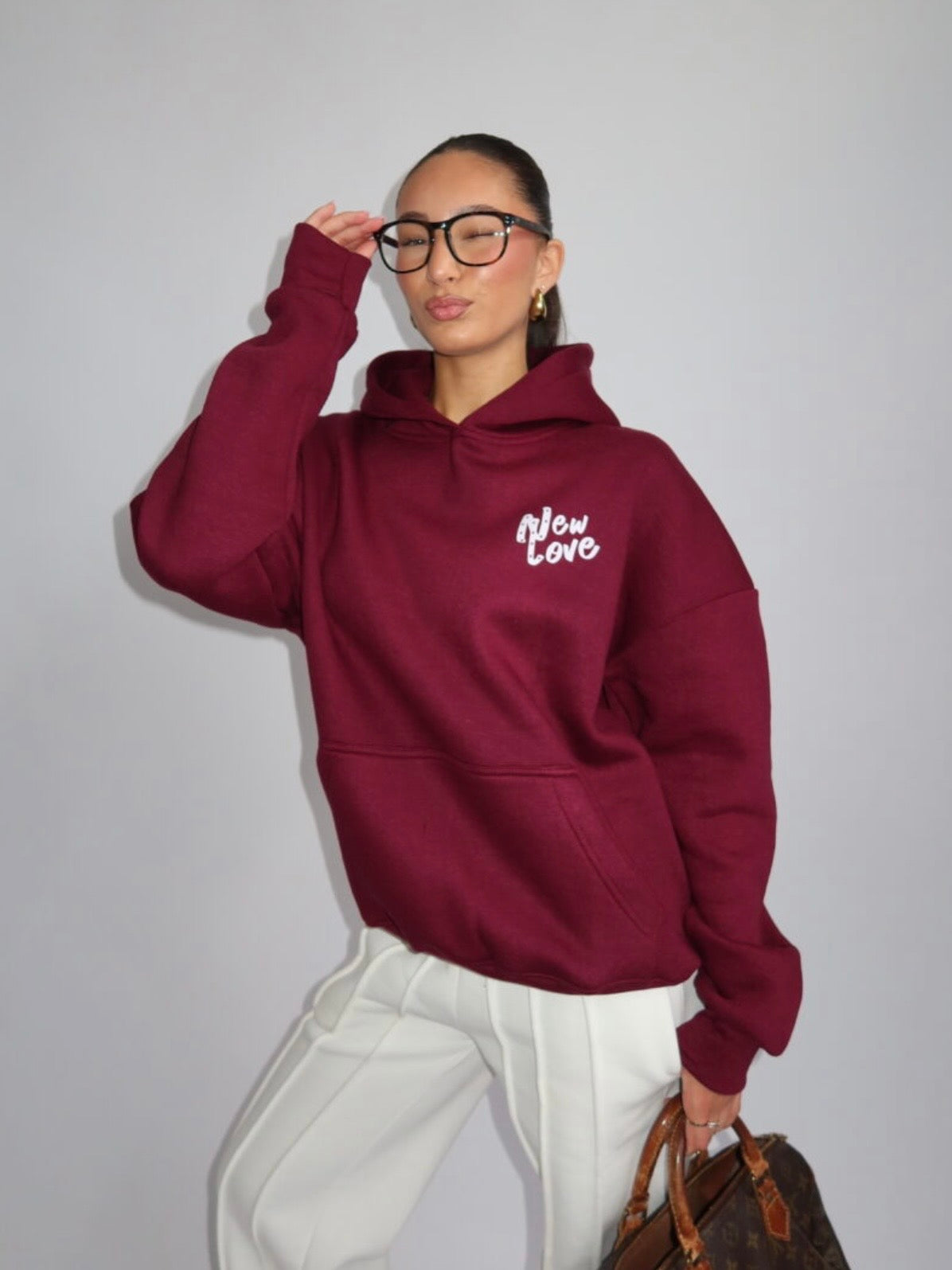 New Love Hoodie | Bordeaux
