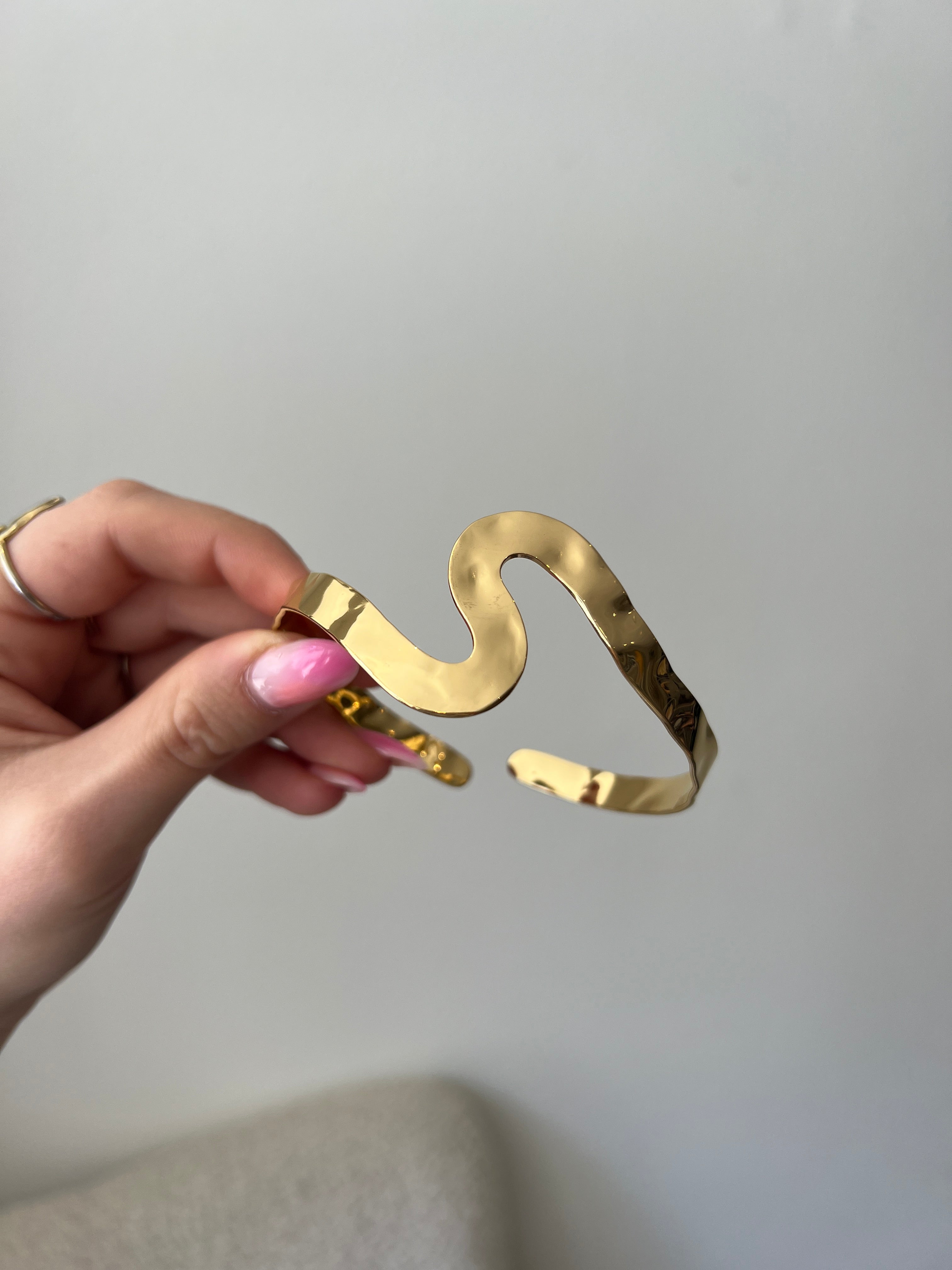 Upper Arm Cuff Wave | Goud