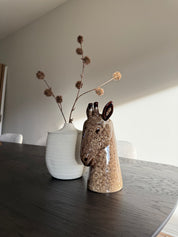Aardewerk Vaas Giraffe | Bruin