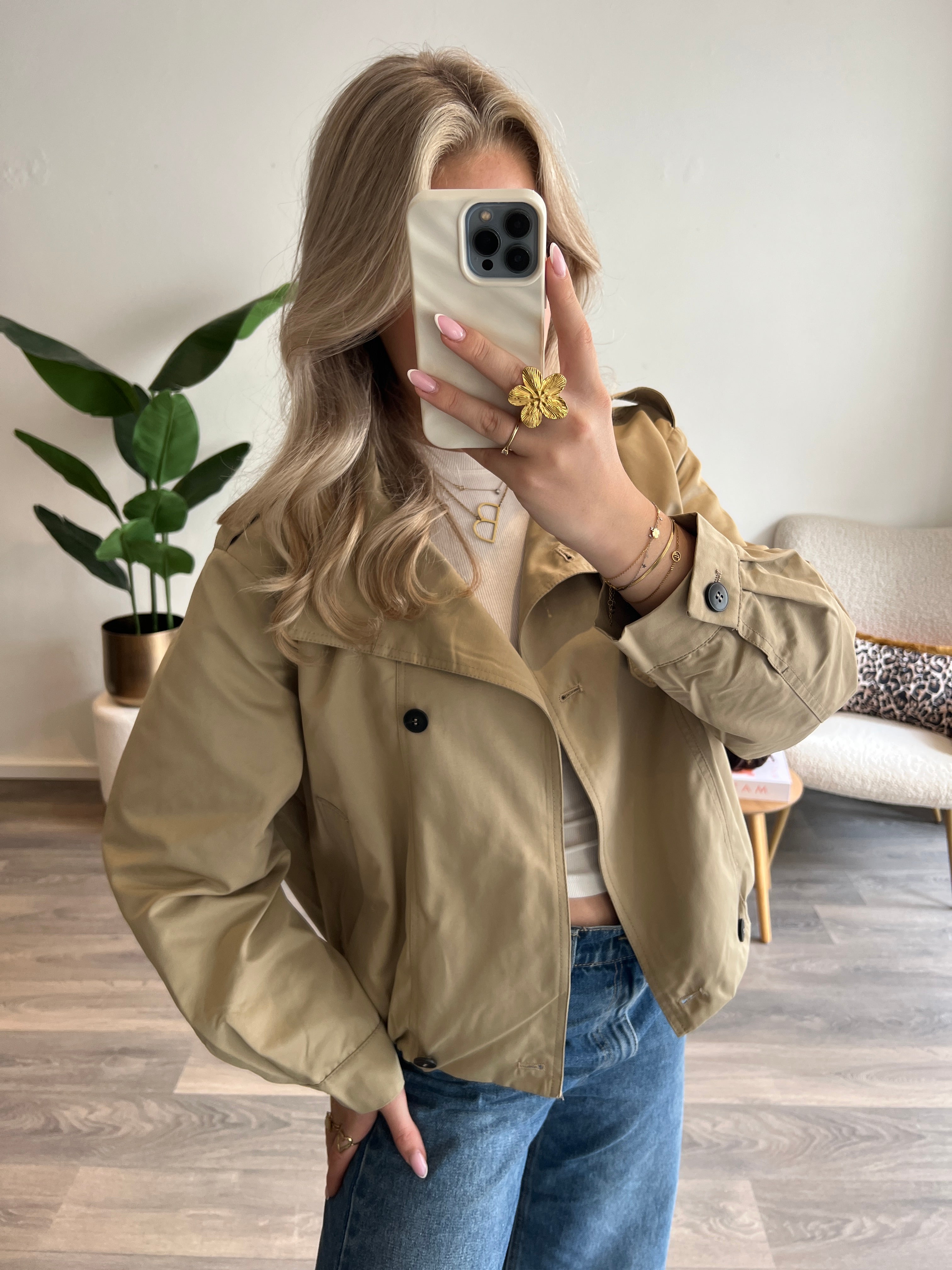 Bomber Trenchcoat Zoë | Beige