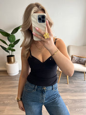 Padded Top Romy | Zwart