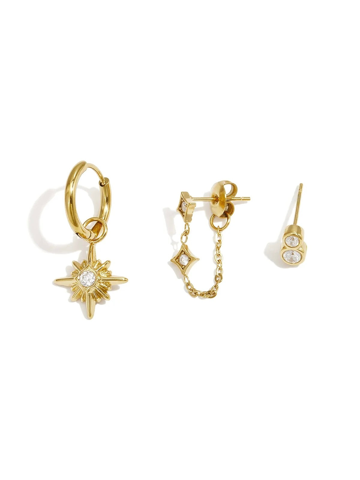 Oorbellen Set Stars | Goud
