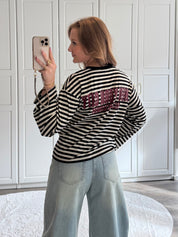Longsleeve T-shirt NYC | Zwart