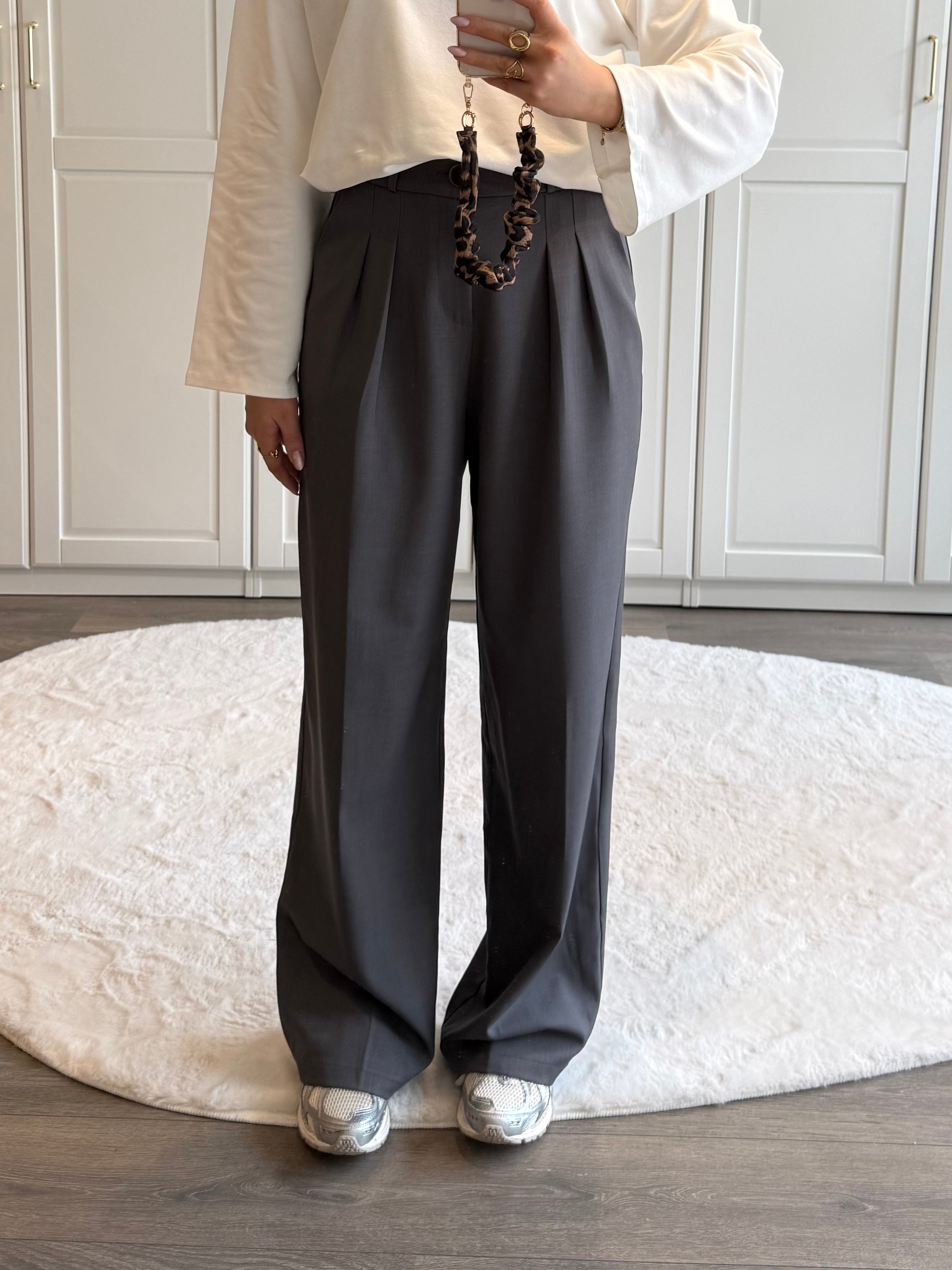 Pantalon Tess | Donkergrijs