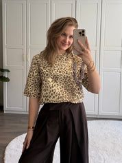 Denim Top Lisa | Leopard