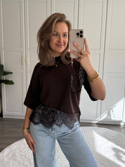 Lace T-shirt Joy | Bruin