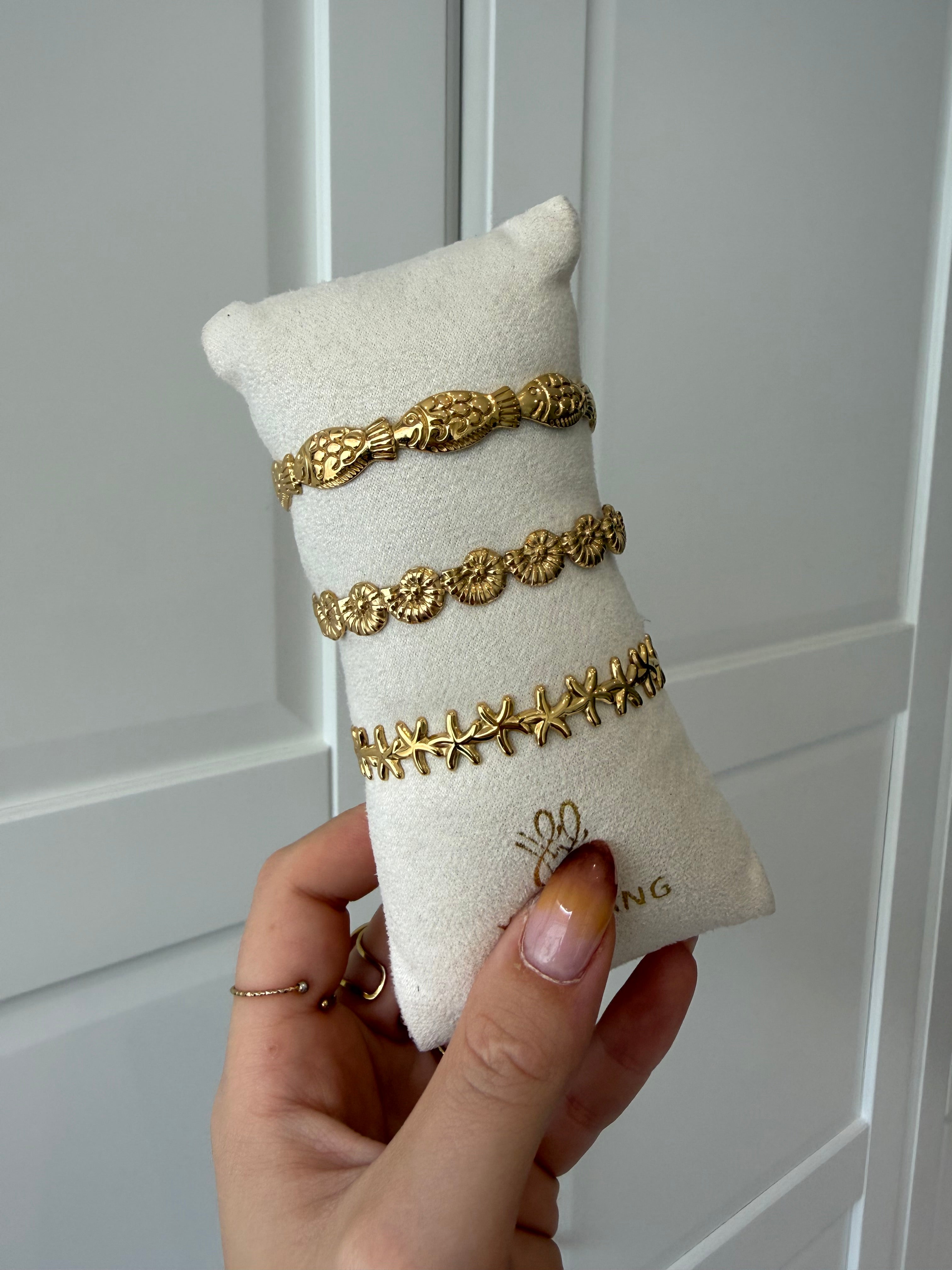 Shell Bangle Armband | Goud