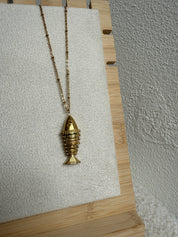 Fish Ketting Lang | Goud