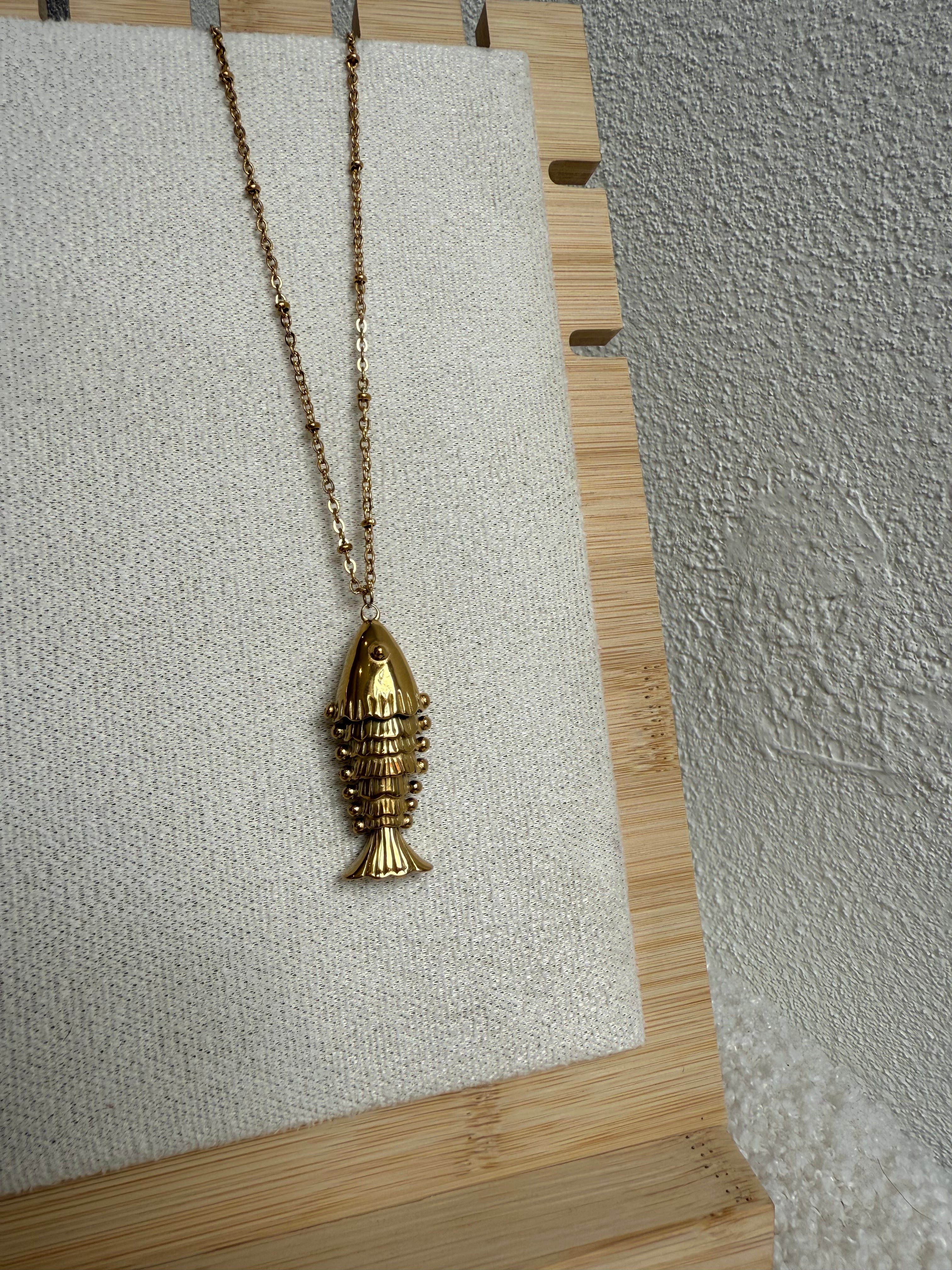 Fish Ketting Lang | Goud