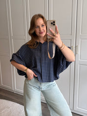 Blouse Demi Chequered | Navy