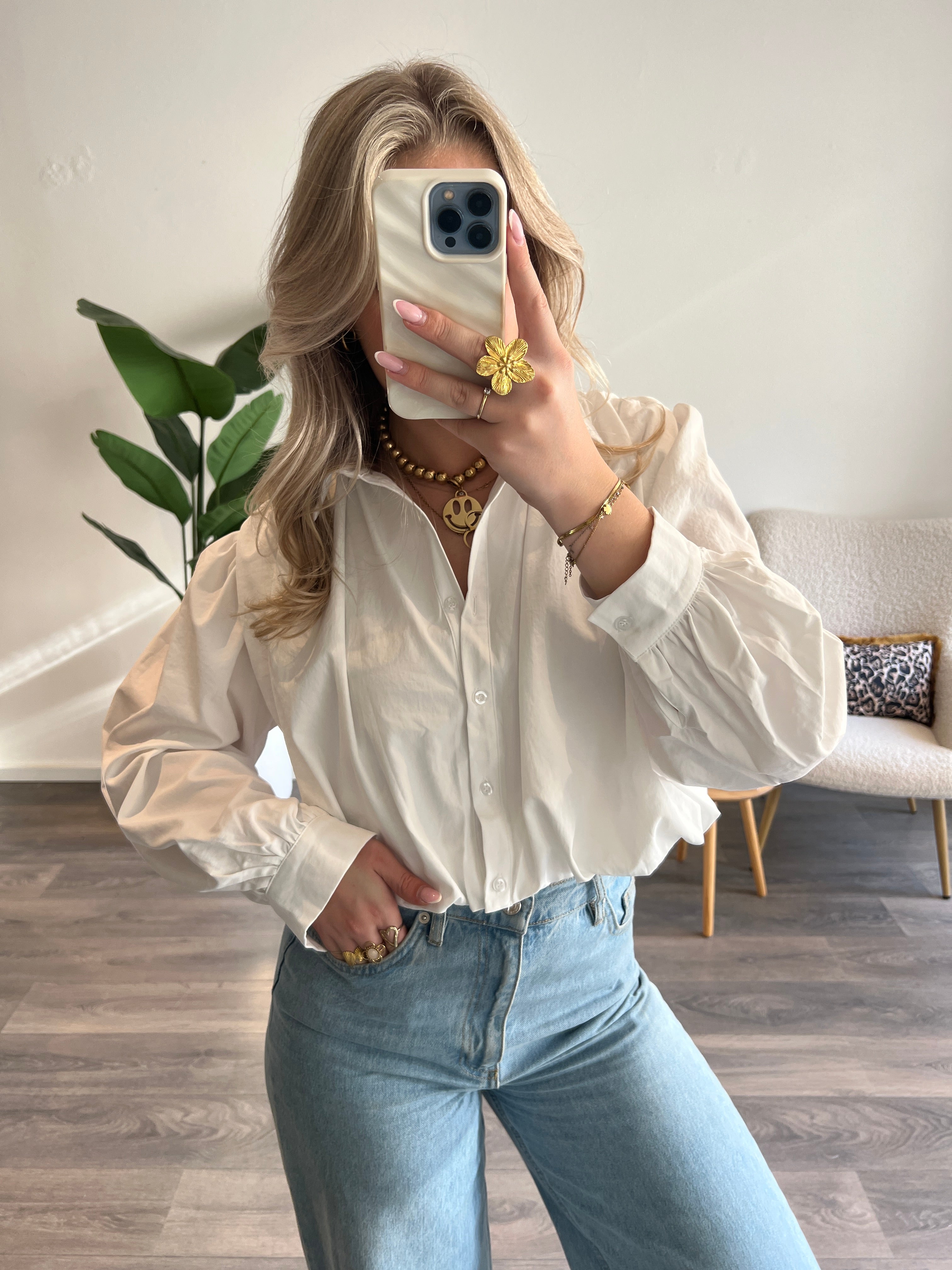 Blouse Bowie | Wit