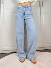 Tall Wide Leg Jeans 3855 | Blauw