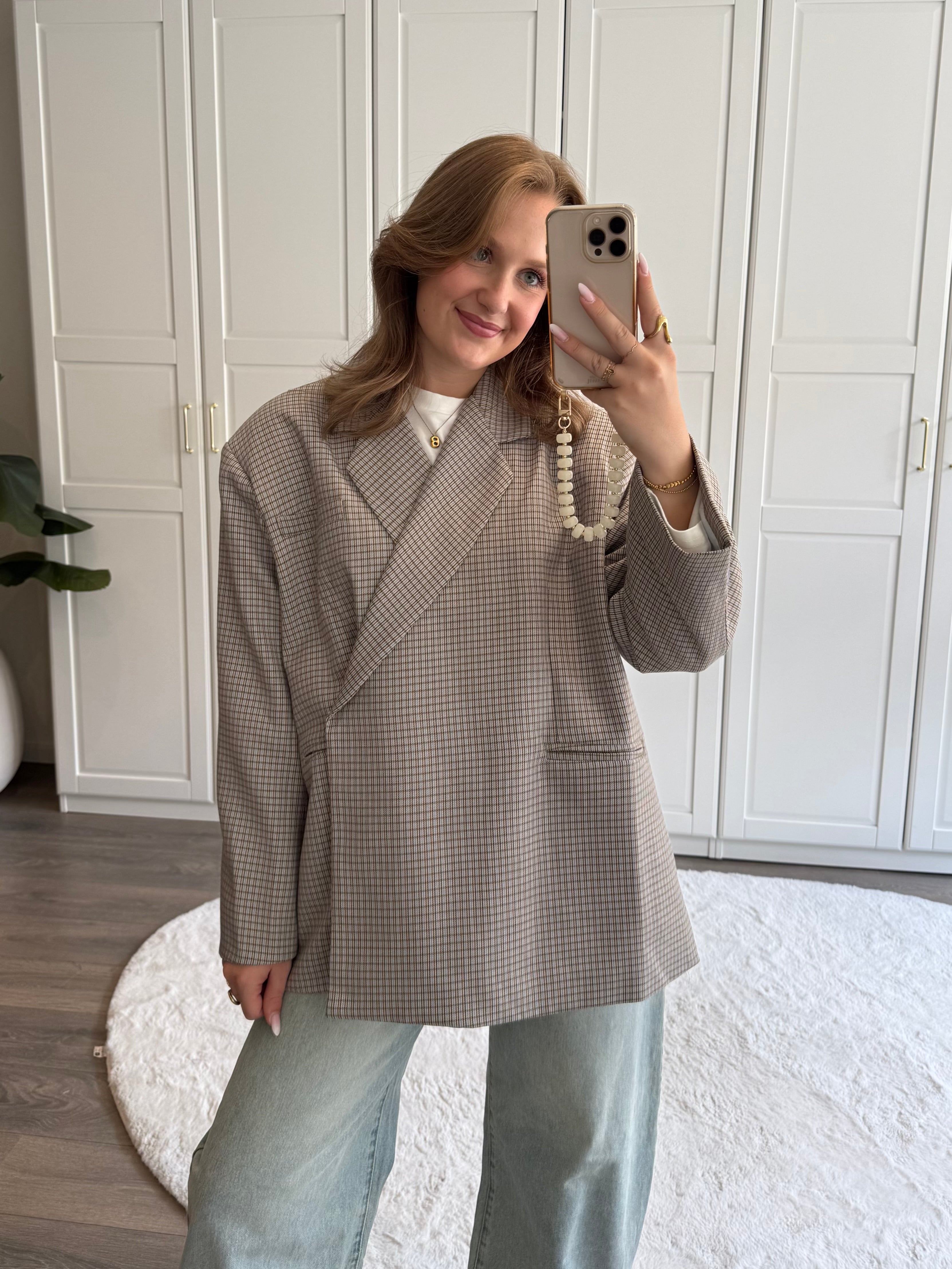 Boxy Blazer Jasmijn | Chequered Blauw