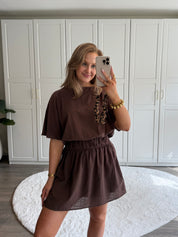 Jurk Lorraine | Bruin