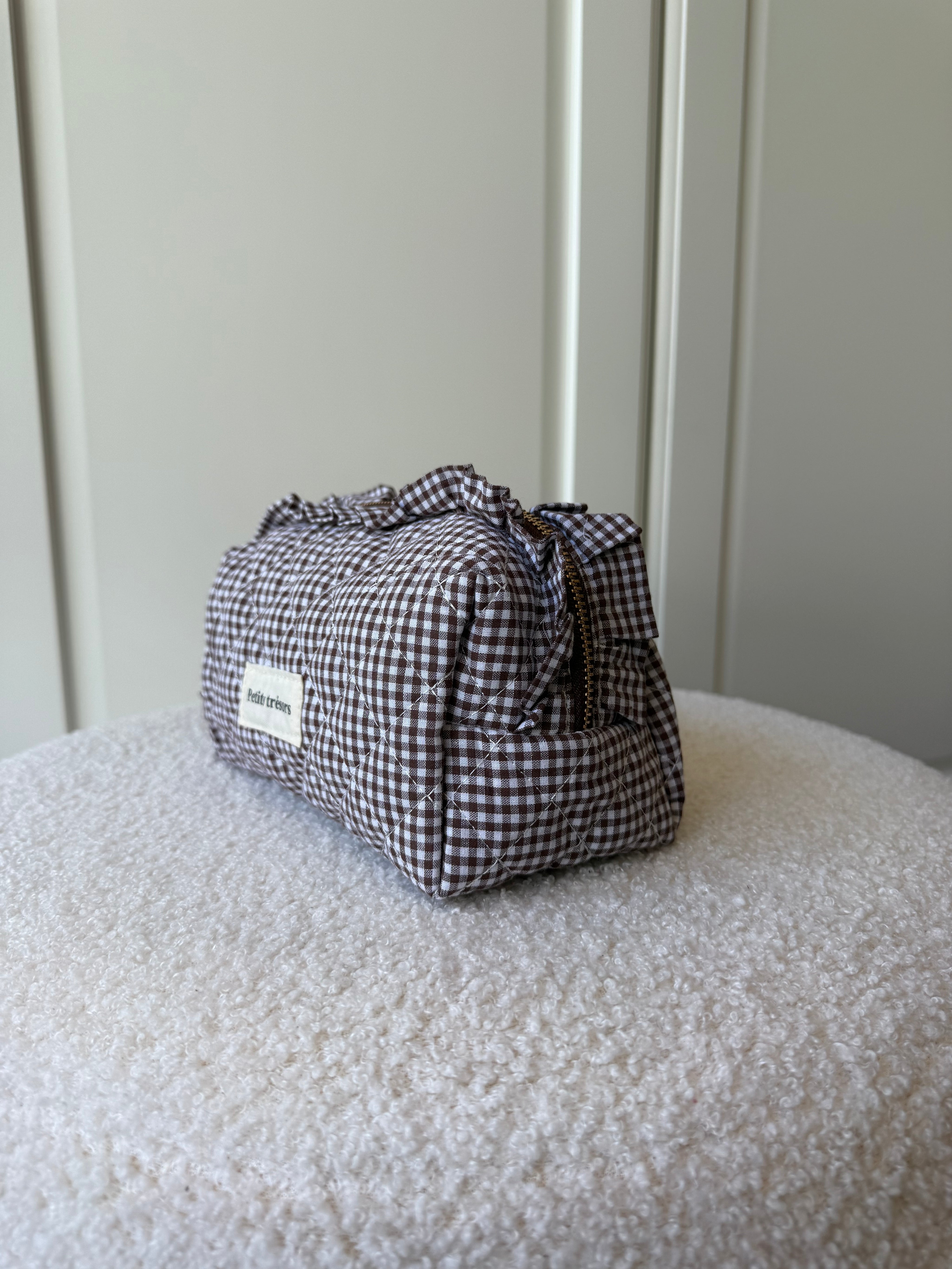Toilettas Chequered | Bruin