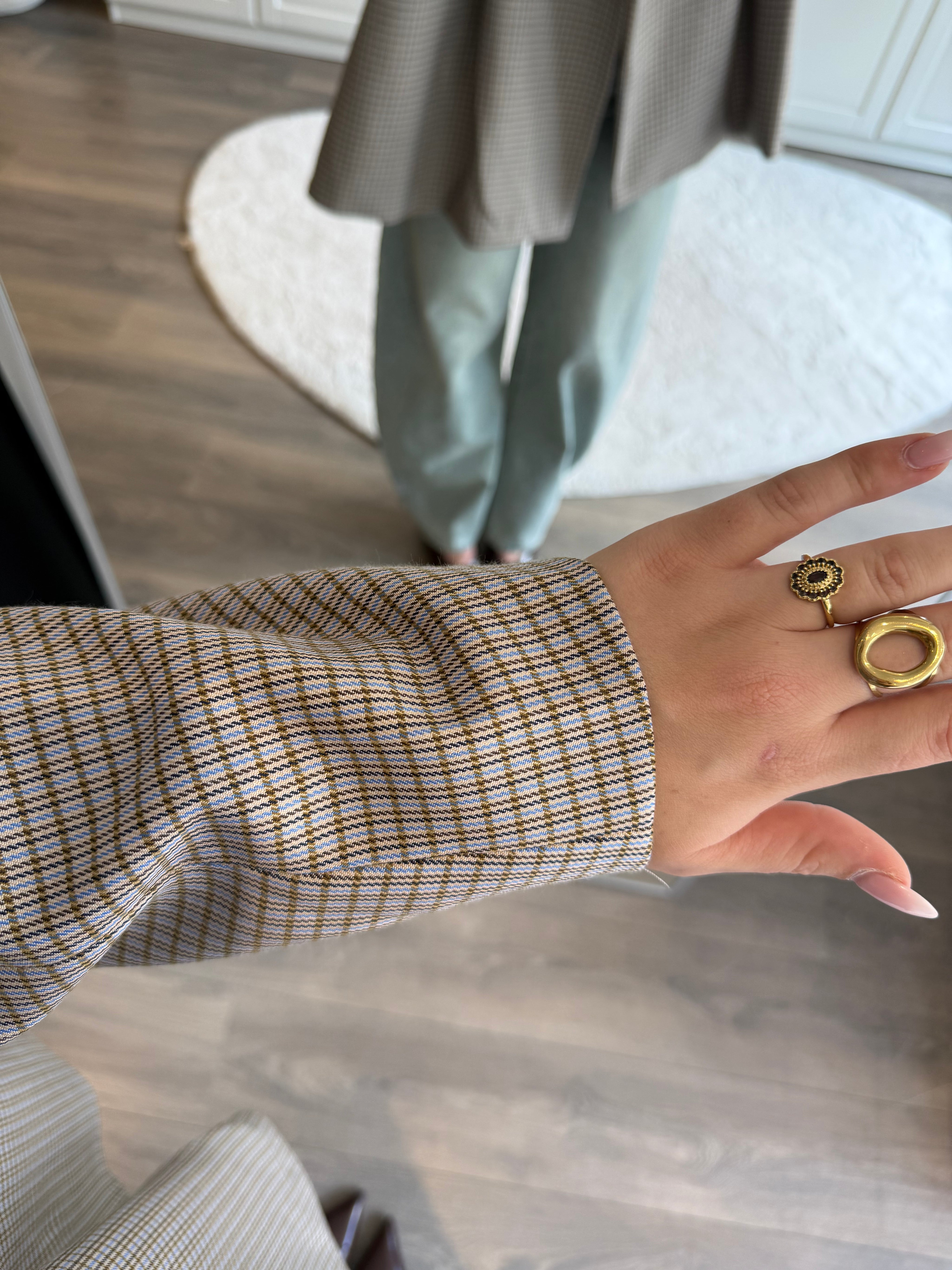 Boxy Blazer Jasmijn | Chequered Blauw